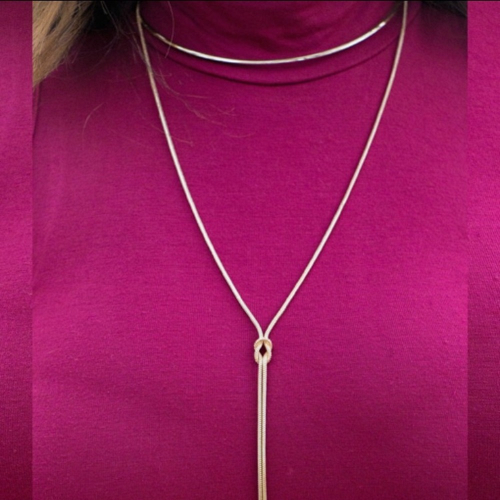 Knot Tied-Up 2 piece Necklace *New